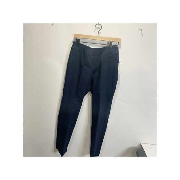 Talbots Crop Chino Pants Women’s 10P Navy Blue Straight Leg Stretch NEW - Picture 3 of 5
